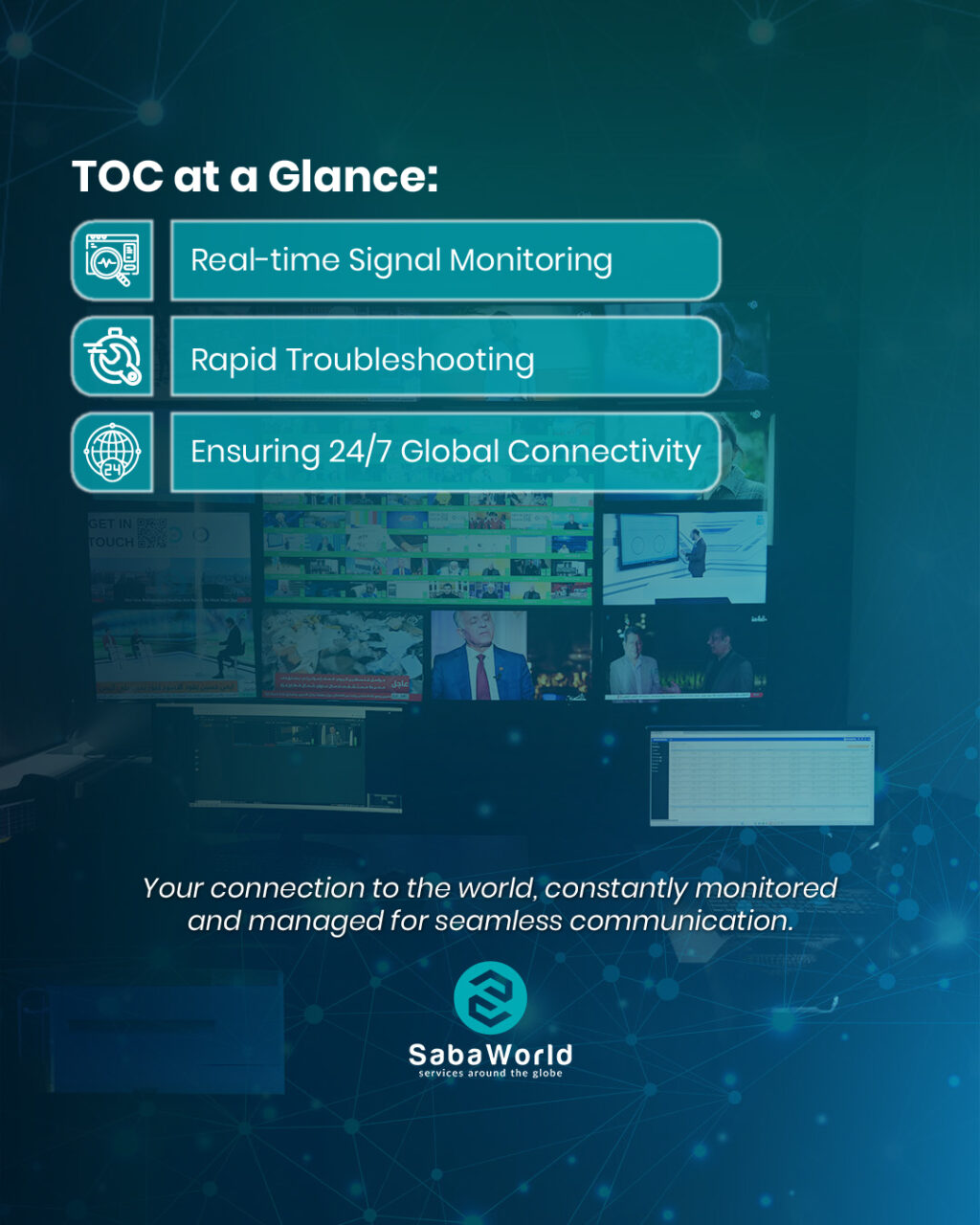 Welcome to the heart of operations: The Technical Operations Center (TOC)! 🛰️ This is where signals are monitored, managed, and transmitted to bring the world closer together. From handling live broadcasts to ensuring seamless satellite connectivity, TOC is the nerve center of our operations. 🚀
Swipe through to see how technology drives excellence! 📡✨